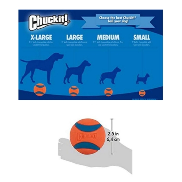 💕ChuckIt! 2 Pack /Sizes - Picture 2 of 4
